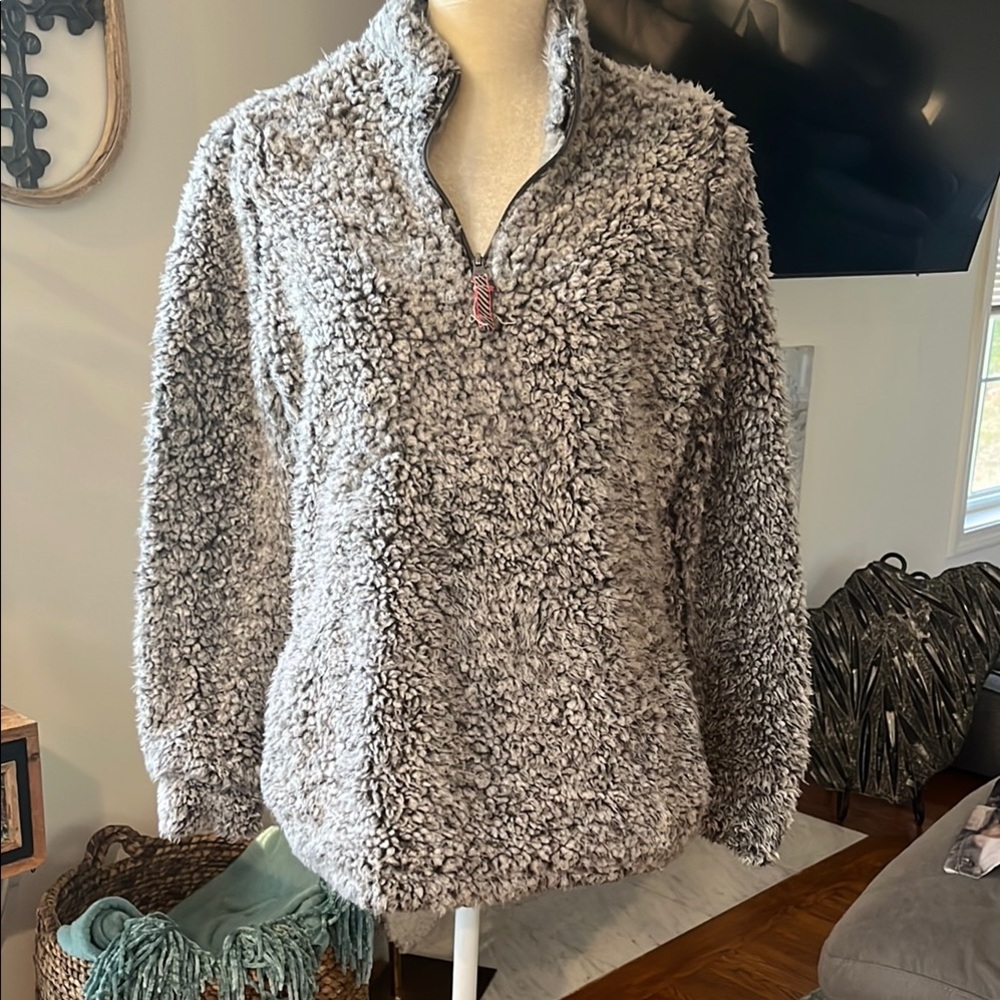 Weatherproof Gray Teddy Jacket Plush Fleece Comfort